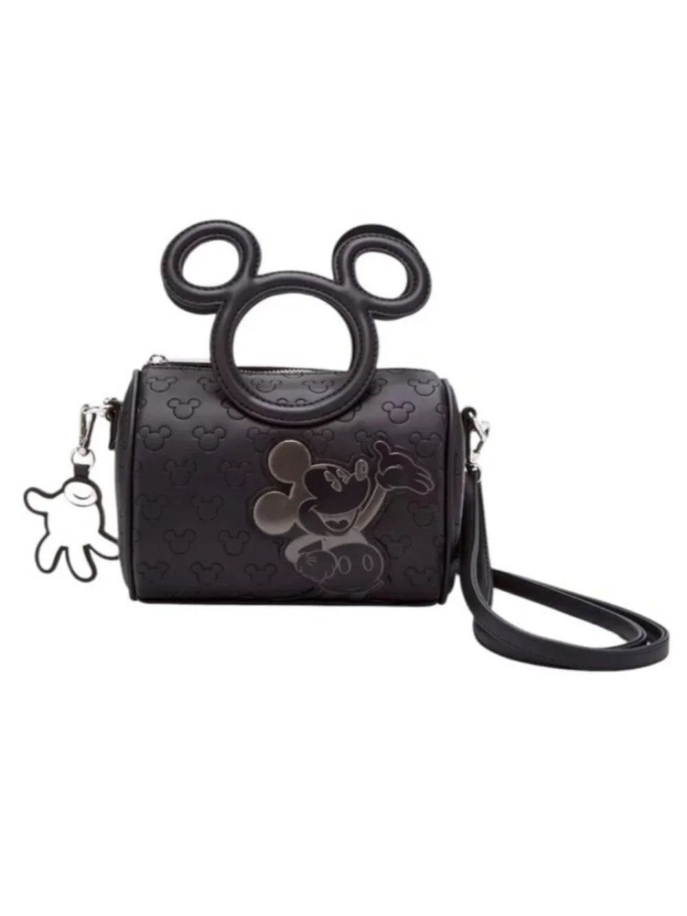 Loungefly Mickey Mouse Embossed Silhouettes Figural Handle Crossbody Bag NWT
